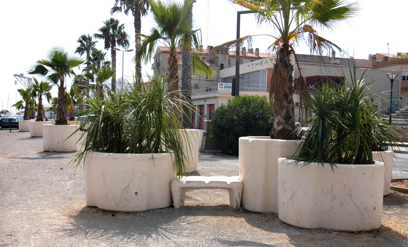 Jardinires en bton Jardi square