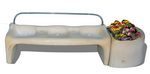 Banc standing avec inox et 1 jardinire